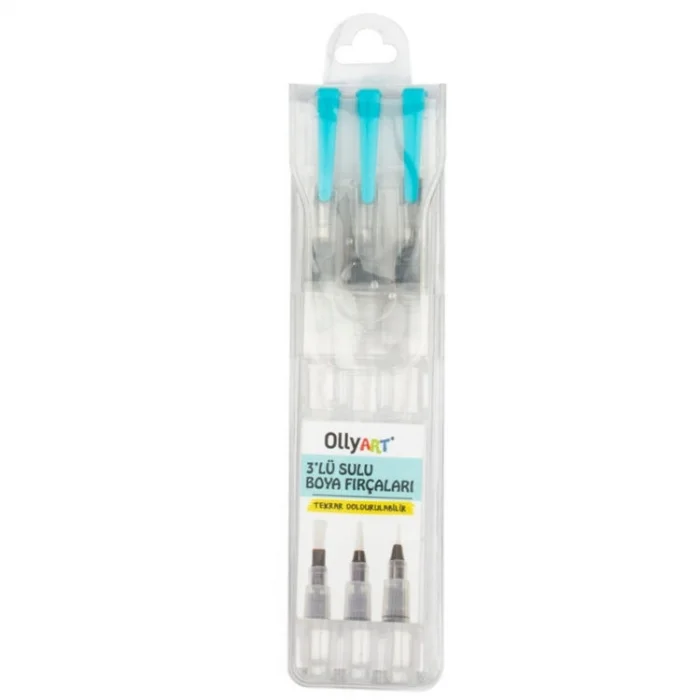 Ollyart Waterbrush Su Hazneli Fırça Seti 3 Boy