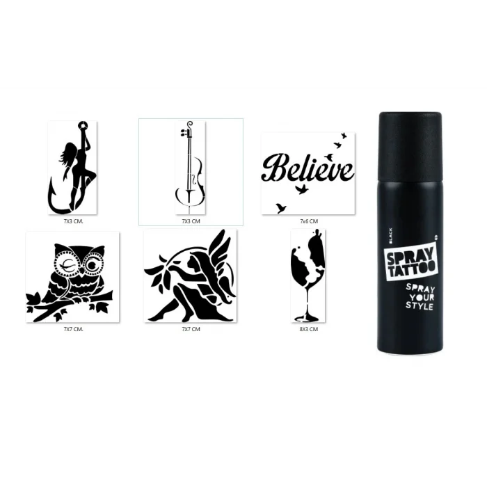 Olta Ve Kadın Geçici Sprey Dövme Seti Spray Tatto