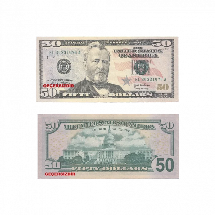 Oyuncak Kağıt Para 50 USD
