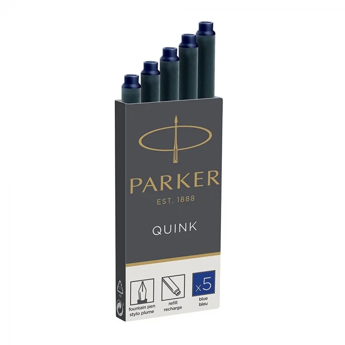 Parker Quink Dolma Kalem Kartuşu 5li Uzun MAVİ