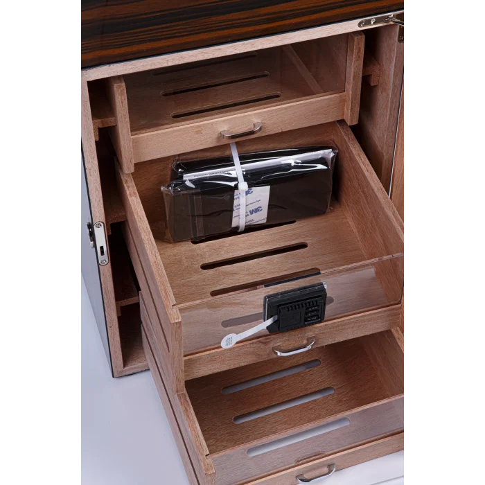 Parmida Ahşap 3 Raflı Sedir Ağacı Nemlendirici Humidor PHUM097 - Parmida