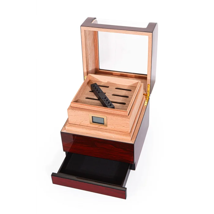 Parmida Bordo 2 Raflı Sedir Ağacı Nemlendirici Humidor PHUM0154 - Parmida