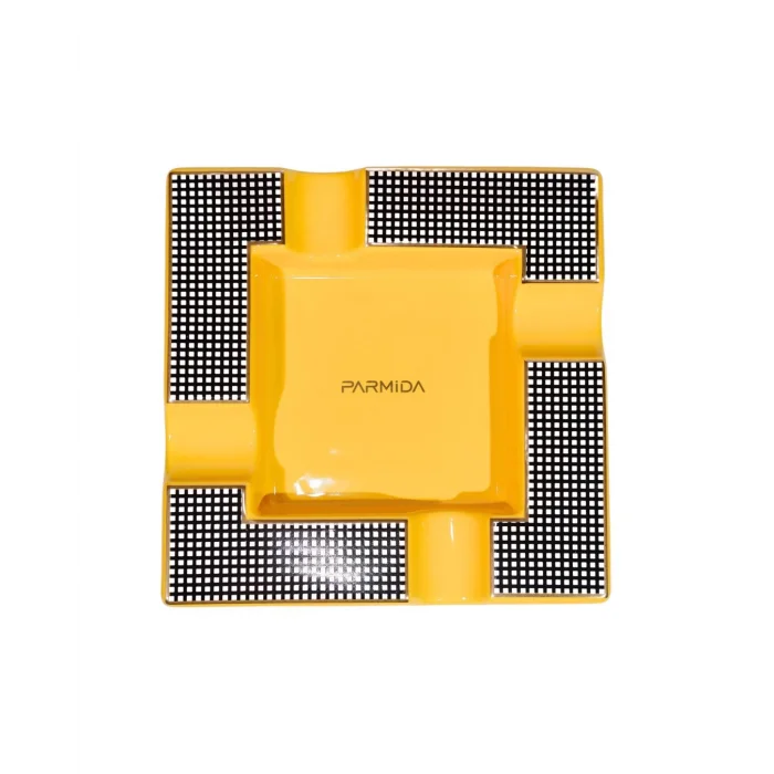 Parmida Desenli Sarı Dörtlü Puro Küllüğü PKL0221 - Parmida
