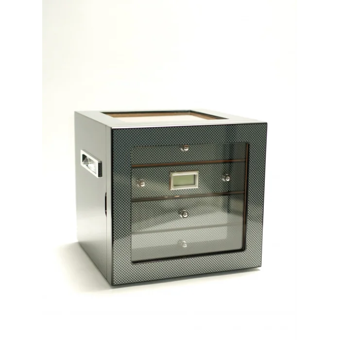 Parmida Karbon Humidor 3 Katlı Puro Saklama Kutusu PHUM0251 - Parmida