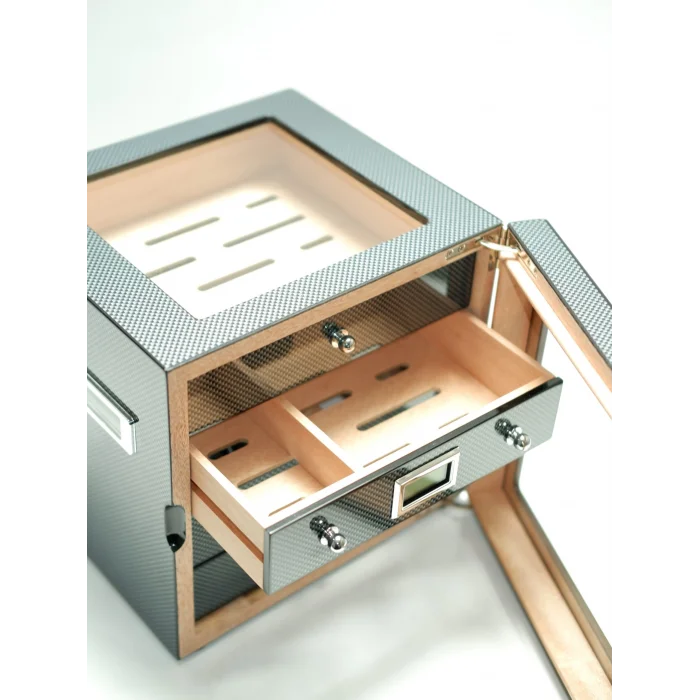 Parmida Karbon Humidor 3 Katlı Puro Saklama Kutusu PHUM0251 - Parmida