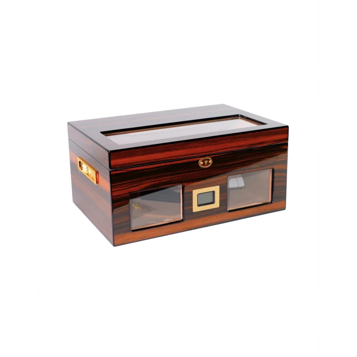 Parmida Parlak Ahşap Raflı Sedir Ağacı Nemlendirici Humidor PHUM0143 - Parmida