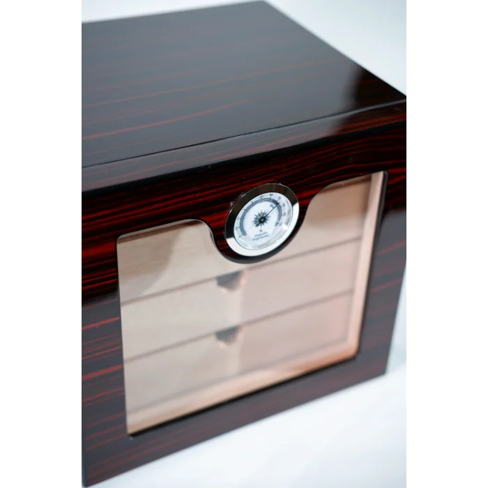 Parmida Parlak Vişne 4 Raflı Sedir Ağacı Nemlendirici Humidor PHUM0206 - Parmida