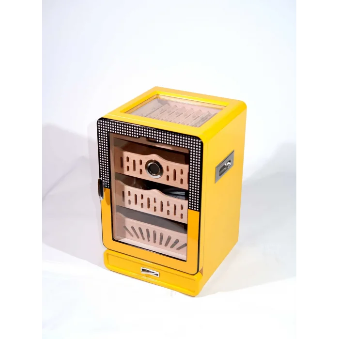 Parmida Sarı 3 Raflı Sedir Ağacı Nemlendirici Humidor PHUM0236 - Parmida