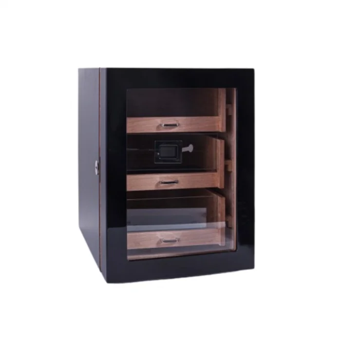 Parmida Siyah 3 Raflı Sedir Ağacı Nemlendirici Humidor PHUM0119 - Parmida