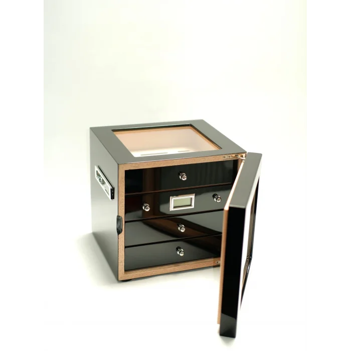 Parmida Siyah Humidor 3 Katlı Puro Saklama Kutusu PHUM0250 - Parmida