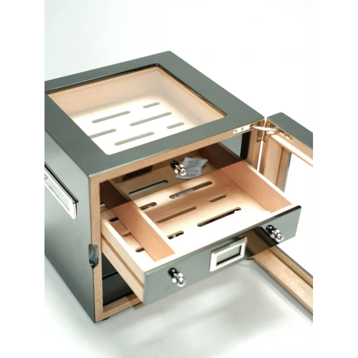 Parmida Siyah Humidor 3 Katlı Puro Saklama Kutusu PHUM0250 - Parmida