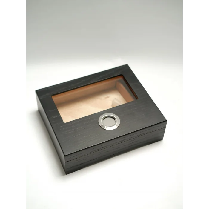 Parmida Siyah Puro Saklama Kutusu Nemlendirici Premium Humidor PHUM0263 - Parmida