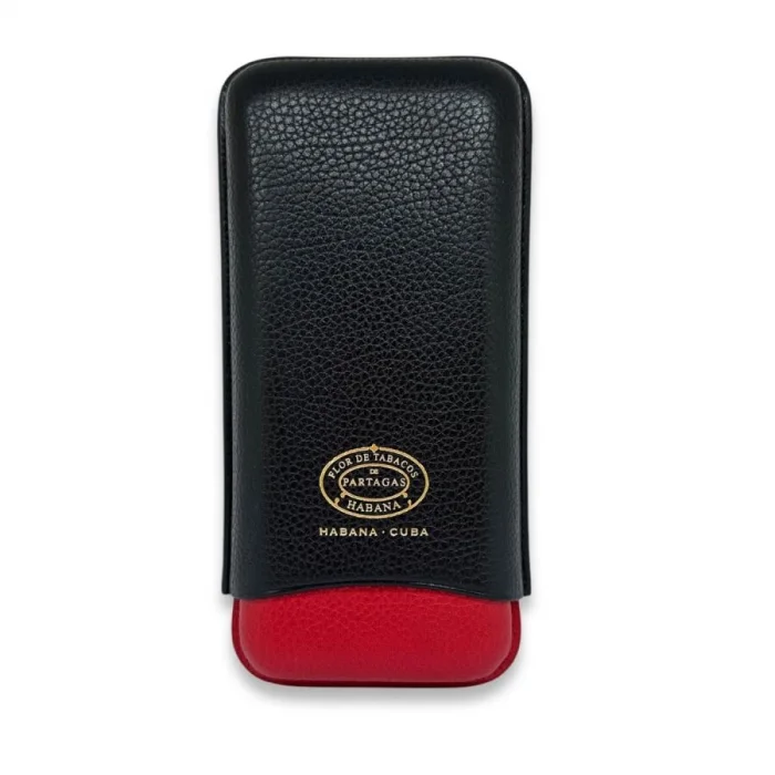 Partagas Series Deri Puro Kılıfı 3lü Kırmızı/Siyah (64Ring)