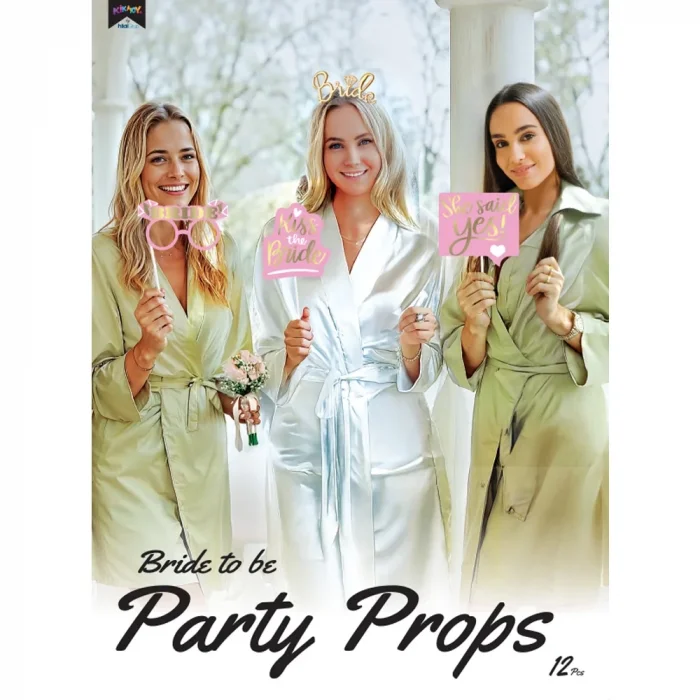 Party Set -Bride To Be Pembe-12 Parça Konuşma Balonu