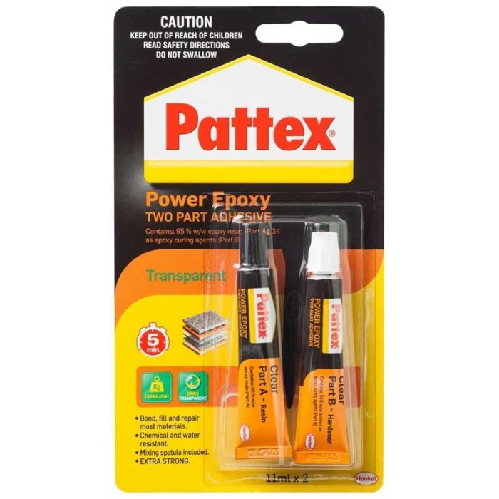Pattex Power Epoxy İki Kompenantlı Güçlü Epoksi Yapıştırıcı 2x11 ml.