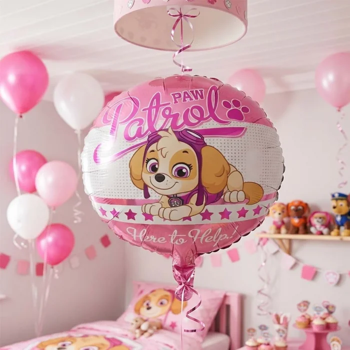 Paw Patrol Skye Yuvarlak Folyo Balon