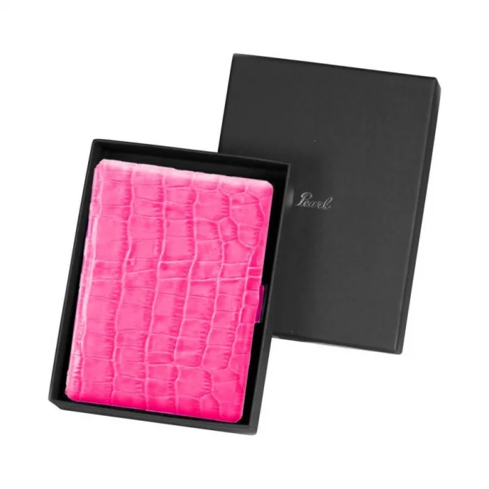 Pearl Japan Cosmos Deri Uzun Sigara Tabakası Croco Pembe 9lu