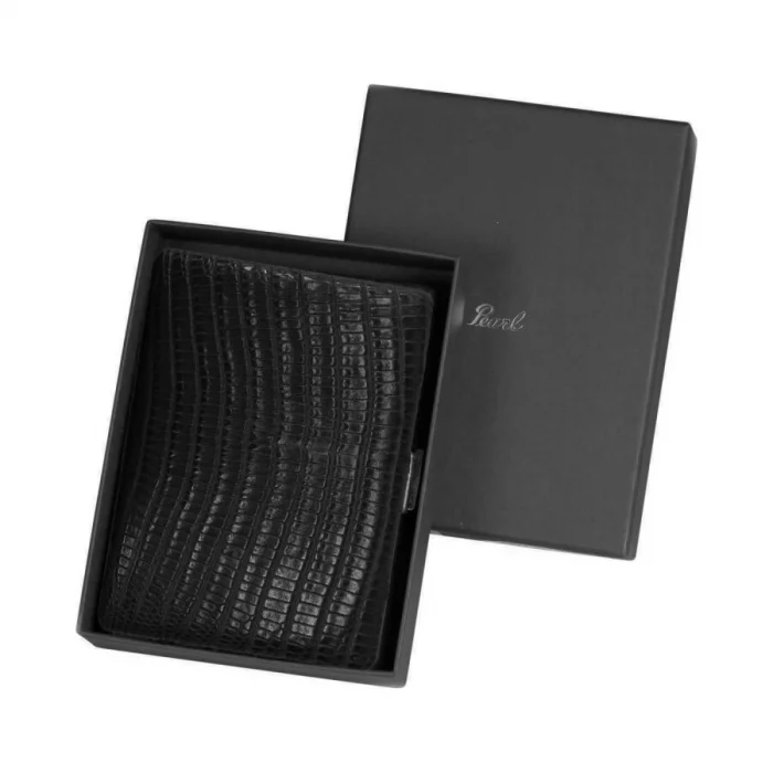 Pearl Japan Cosmos Deri Uzun Sigara Tabakası Lizard Siyah 9lu