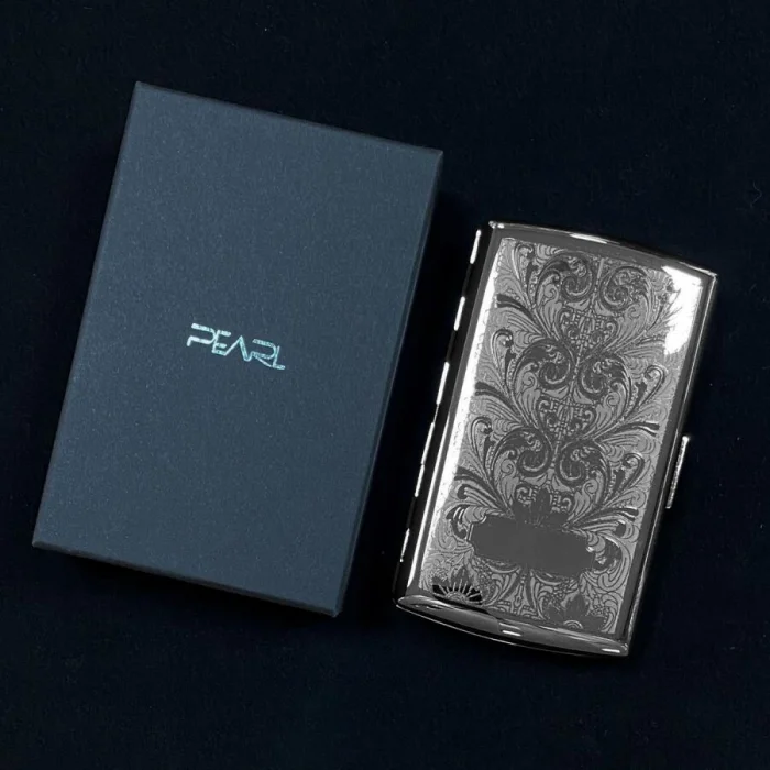 Pearl Japan Venus Metal Kısa Sigara Tabakası Arabasque Krom 12li