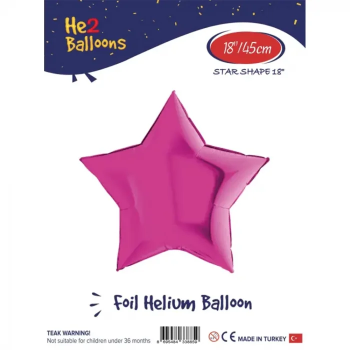 Pembe Kalp Folyo Balon 18
