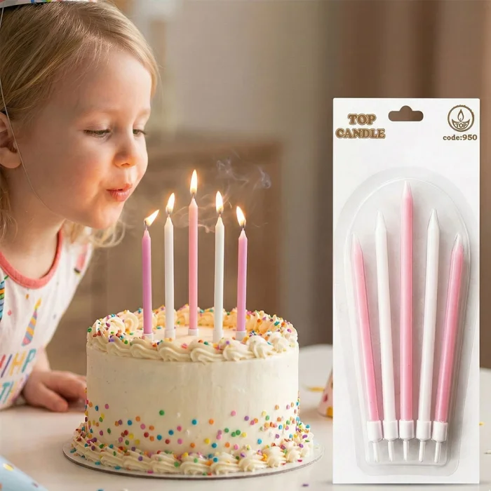 Pembe Makaron Pasta Mum Seti 5 Parça
