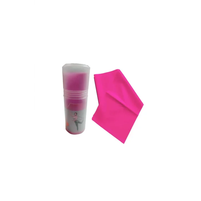 Pilates Bandı Orta Sert 140 x 15 cm Egzersiz Direnç Lastiği Pembe