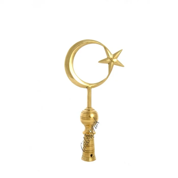 Pirinç  Bayrak Direği  Alemi  ( 22 cm)