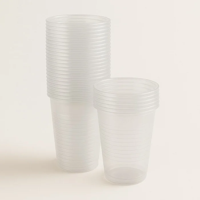 Plastik Bardak İnce Şeffaf 180 cc 100 Adet