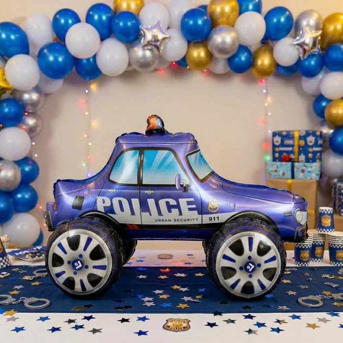 Polis Arabası Şekilli 4D Folyo Balon