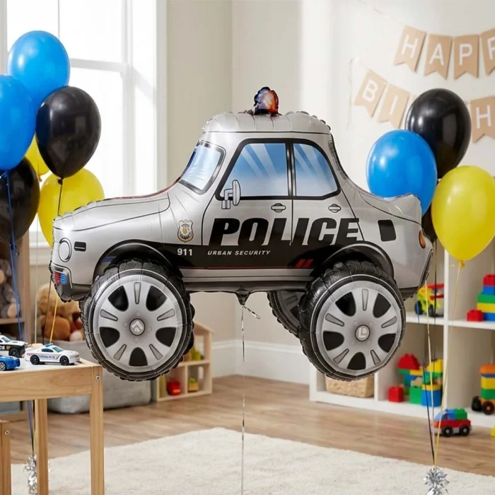 Polis Arabası Şekilli 4D Folyo Balon