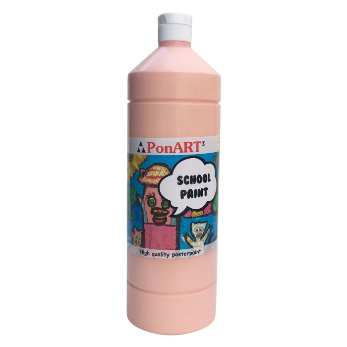 Ponart School Paint Tempera Boya 1000 ml. PSP-2224 TEN RENGİ