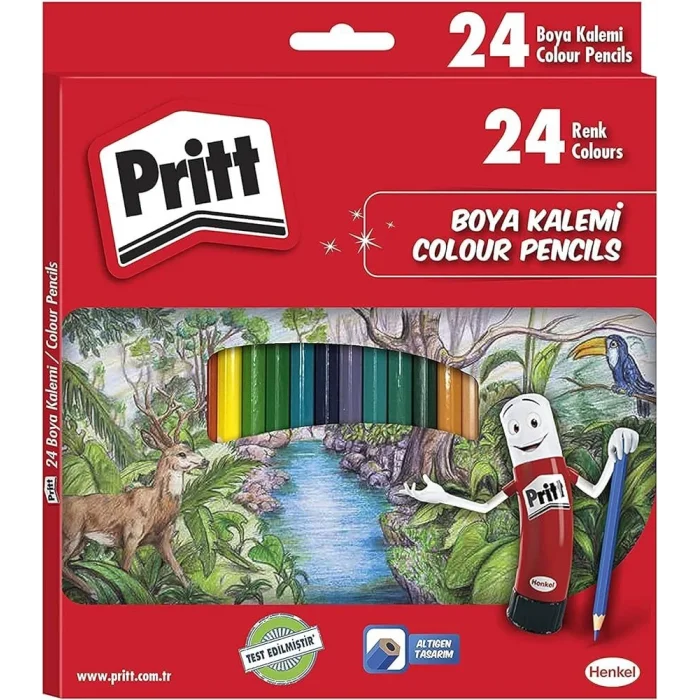Pritt Kuru Boya 24 Renk Tam Boy