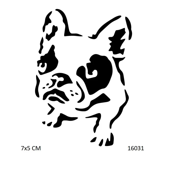 Pug Köpek Geçici Dövme Şablonu