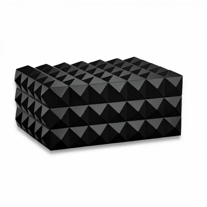 Quasar Design Humidor Puro Kutusu Mat Siyah 80s