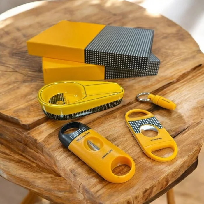 Quasar Design Humidor Puro Kutusu Mat Siyah 80s ve Puro Seti