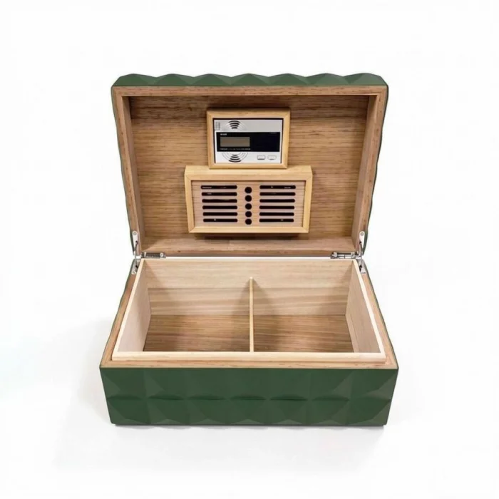 Quasar Design Humidor Puro Kutusu Mat Yeşil 80s