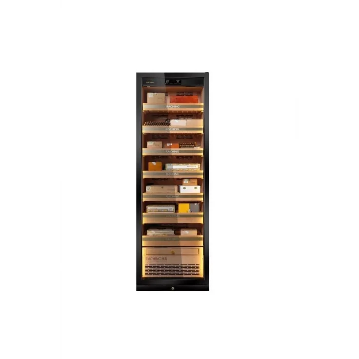 Raching Karbonfiber Siyah Elektronik Humidor - Puro Dolabı MON3800A - Parmida