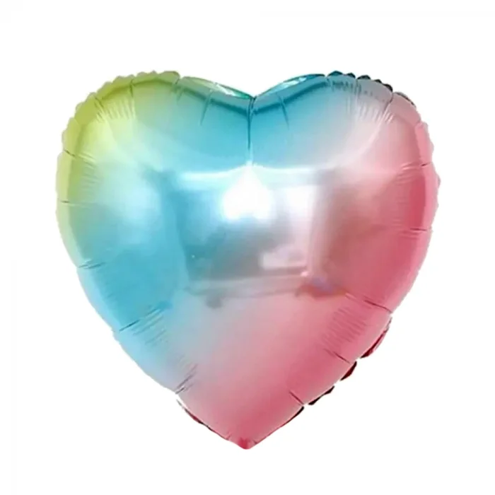 Rainbow Kalp Folyo Balon 24