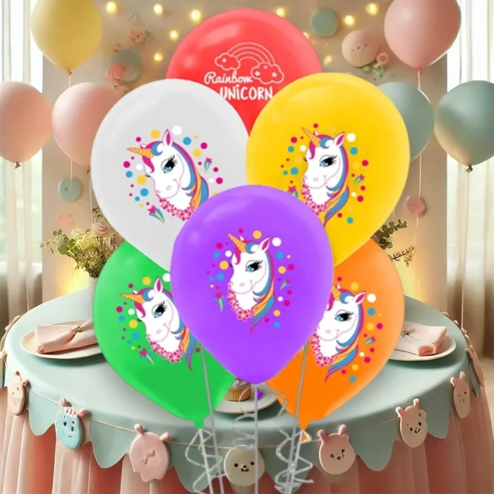 Rainbow Unicorn Lisanslı Pastel Balon 11