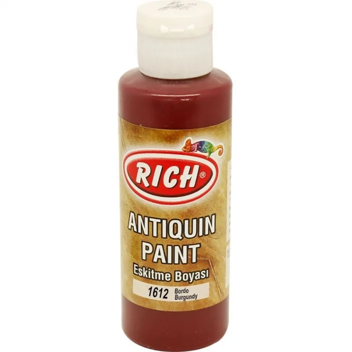 Rich Antiquin Paint Eskitme Ahşap Boyası 120 cc. 1612 Bordo