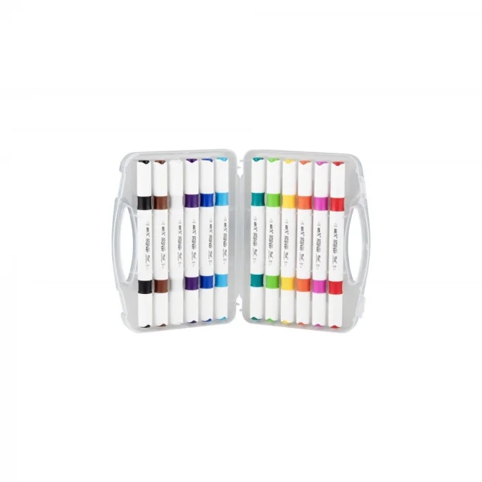 Rich Art-X Acrylic Duo Marker Çift Uçlu Su Bazlı Akrilik Boyama Markörü Seti 12 RENK