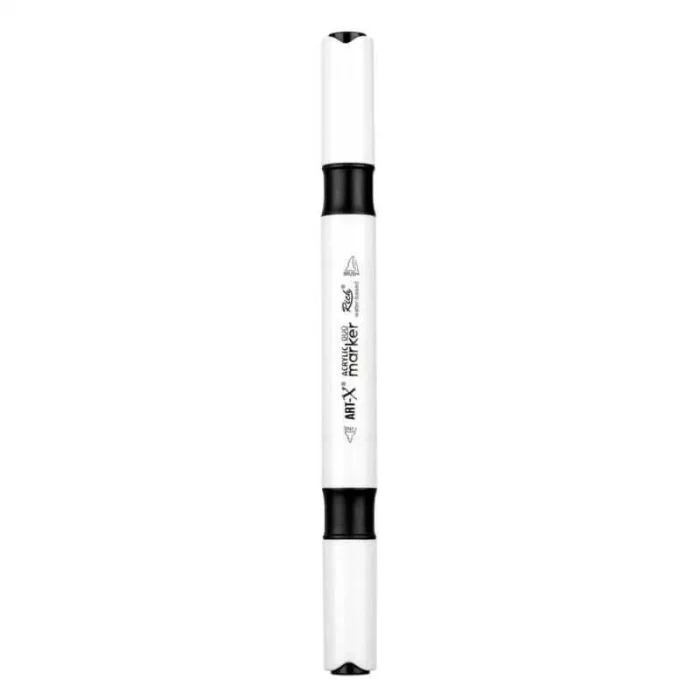 Rich Art-X Acrylic Duo Marker Çift Uçlu Su Bazlı Boyama Markörü No:10 Siyah