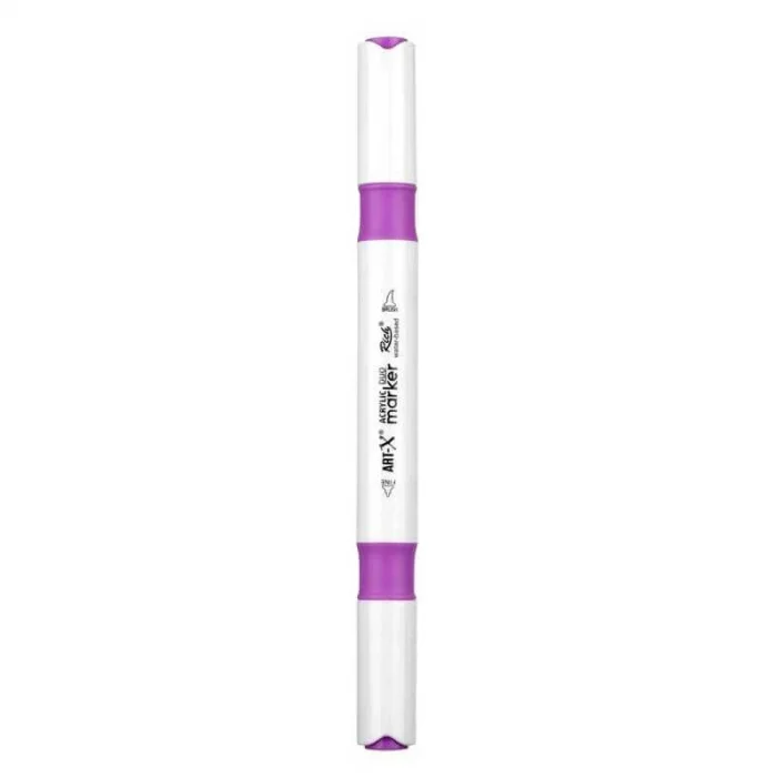 Rich Art-X Acrylic Duo Marker Çift Uçlu Su Bazlı Boyama Markörü No:131 Açık Mor