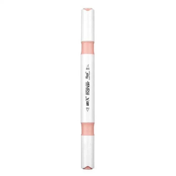 Rich Art-X Acrylic Duo Marker Çift Uçlu Su Bazlı Boyama Markörü No:144 Açık Mercan