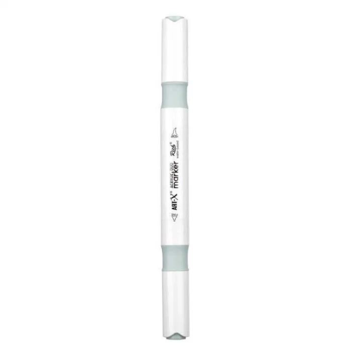 Rich Art-X Acrylic Duo Marker Çift Uçlu Su Bazlı Boyama Markörü No:153 Gri Mavi