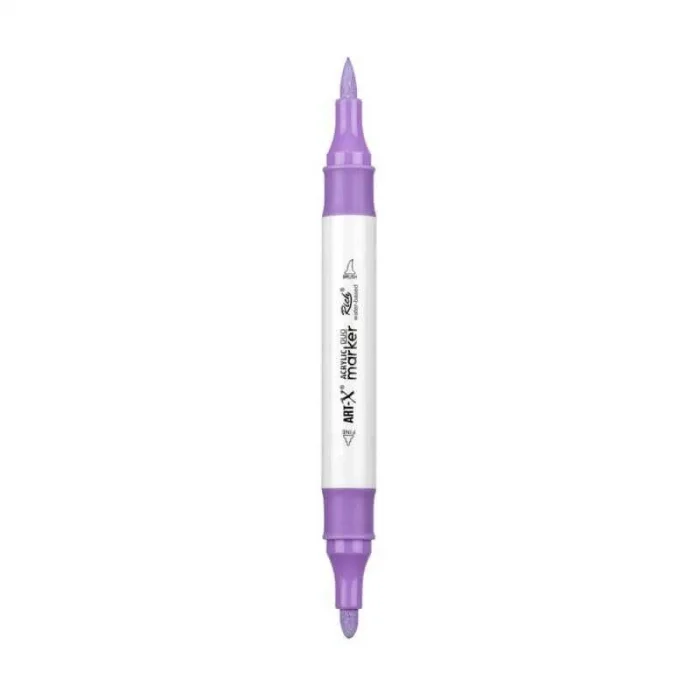 Rich Art-X Acrylic Duo Marker Çift Uçlu Su Bazlı Boyama Markörü No:158 Leylak