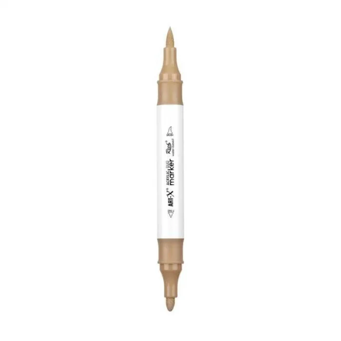 Rich Art-X Acrylic Duo Marker Çift Uçlu Su Bazlı Boyama Markörü No:201 Bej