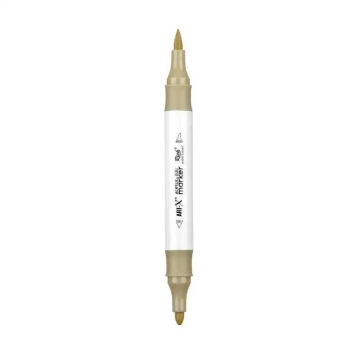 Rich Art-X Acrylic Duo Marker Çift Uçlu Su Bazlı Boyama Markörü No:203 Taş Rengi