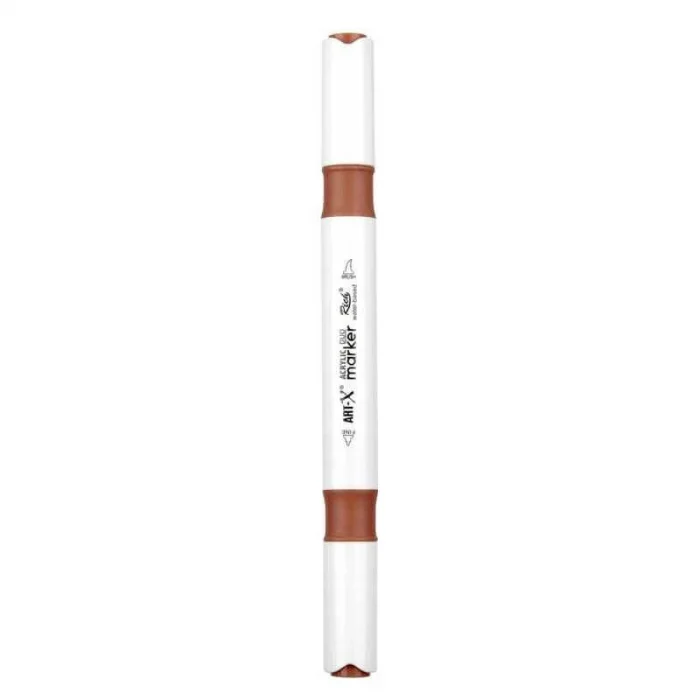 Rich Art-X Acrylic Duo Marker Çift Uçlu Su Bazlı Boyama Markörü No:204 Çikolata