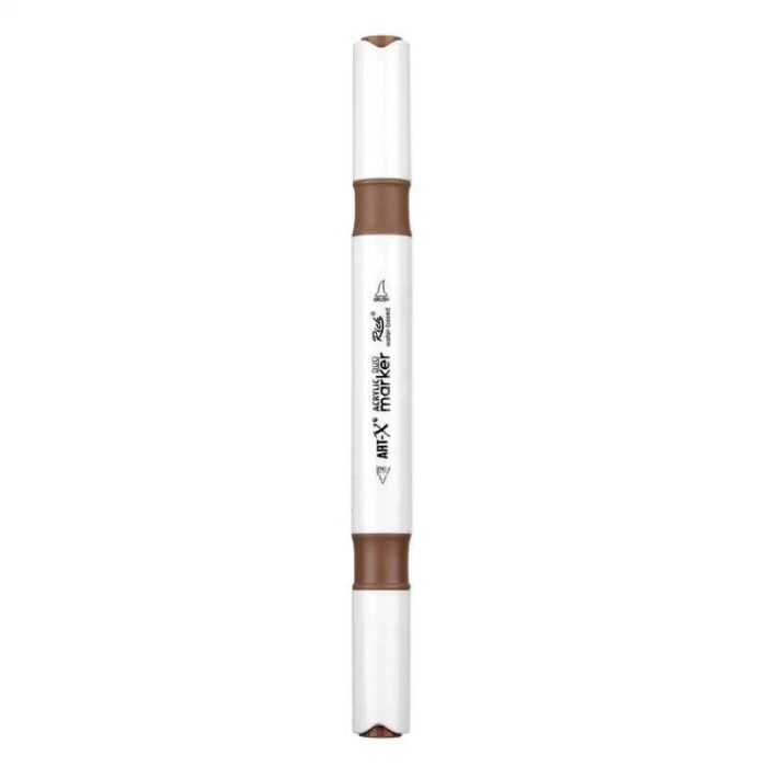 Rich Art-X Acrylic Duo Marker Çift Uçlu Su Bazlı Boyama Markörü No:206 Sütlü Kahve